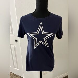 NFL Cowboys Women Navy T-Shirt with Star Logo
